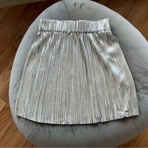 Isabel Marant Ètoile silver pleated mini skirt